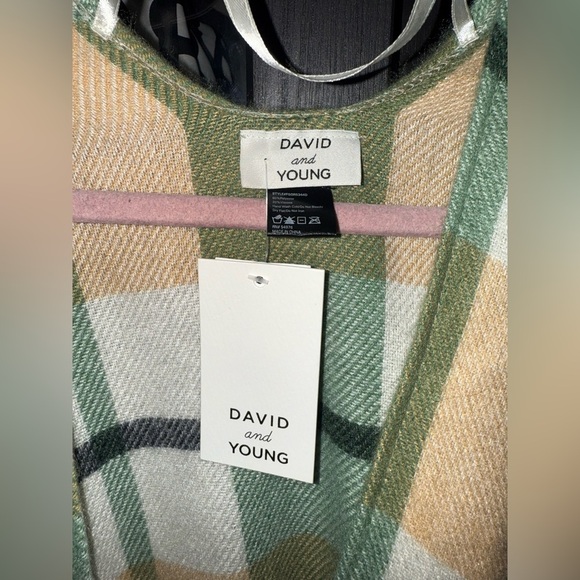 Dry Goods by David and Young NWT Belted Plaid Kimono - Picture 4 of 8